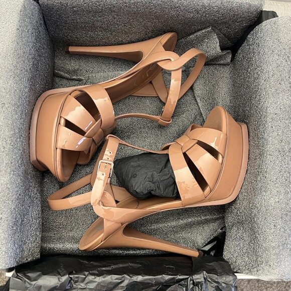 YSL Yves Saint Laurent Tribute platform sandals patent leather - Picture 4 of 10